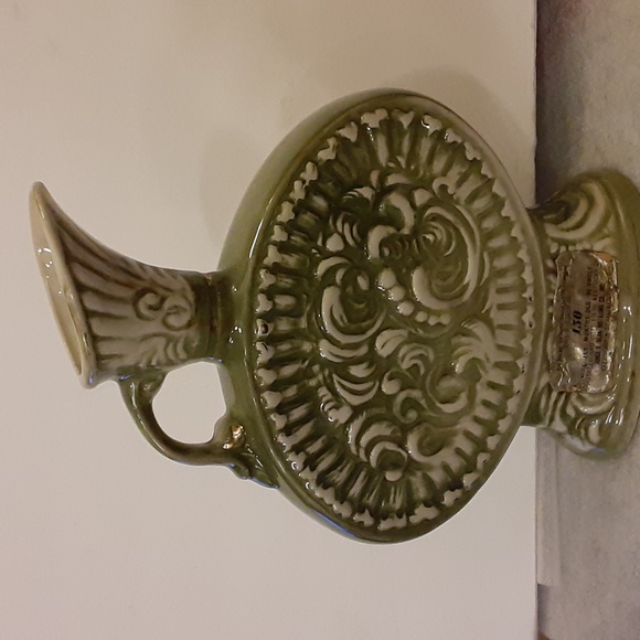 Jim Bean Distillery Regal China Yellow Roses Grn Vintage Whiskey Decanter 12" - Picture 6 of 14